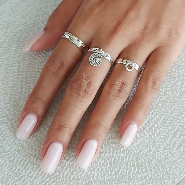 Studio Jewellery Feature & Stacker Rings | Rings-Coin Ringlet Silver Ring