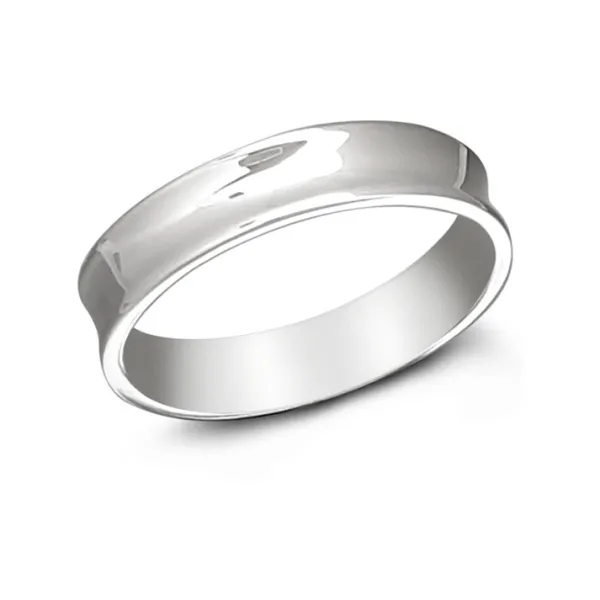 Studio Jewellery Rings | Feature & Stacker Rings-Concave Silver Band Ring