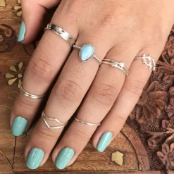 Studio Jewellery Rings | Feature & Stacker Rings-Concave Silver Band Ring