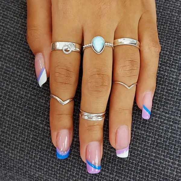 Studio Jewellery Rings | Feature & Stacker Rings-Concave Silver Band Ring