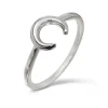 Studio Jewellery Feature & Stacker Rings | Rings-Crescent Moon Silver Ring