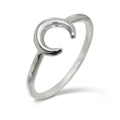 Studio Jewellery Feature & Stacker Rings | Rings-Crescent Moon Silver Ring