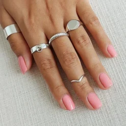 Studio Jewellery Feature & Stacker Rings | Rings-Croissant Silver Ring