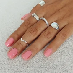 Studio Jewellery Feature & Stacker Rings | Rings-Croissant Silver Ring
