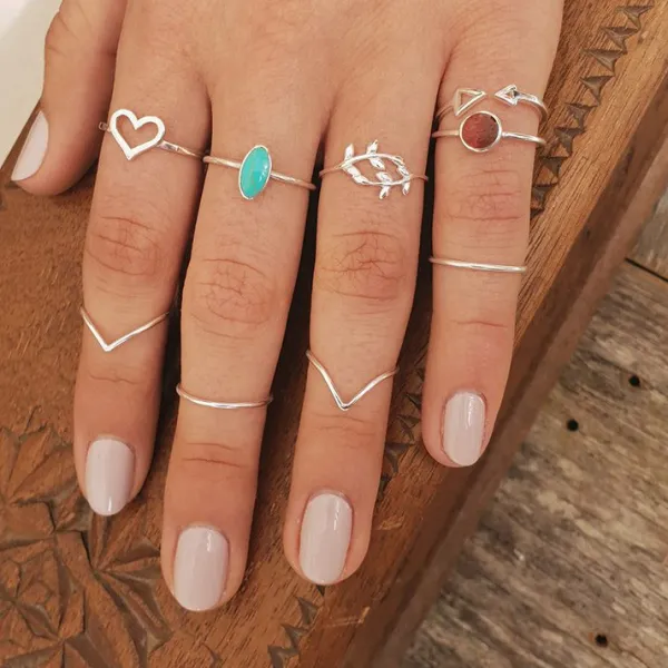 Studio Jewellery Feature & Stacker Rings | Rings-Cut Out Heart Silver Ring