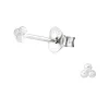 Studio Jewellery Stud Earrings | Earrings-3 Dot Ball Silver Earring Studs