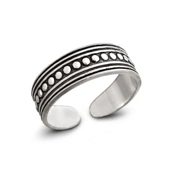 Studio Jewellery Midi And Knuckle Rings | Rings-Dot Band Silver Knuckler Ring
