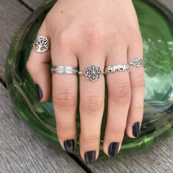 Studio Jewellery Feature & Stacker Rings | Rings-Dot Band Silver Ring