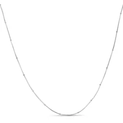 Studio Jewellery Necklaces-Dot Chain Silver Necklace