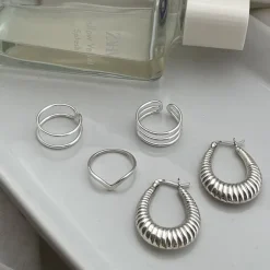 Studio Jewellery Feature & Stacker Rings | Rings-Double Band Ring