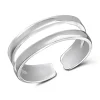 Studio Jewellery Midi And Knuckle Rings | Rings-Double Bar Silver Ring