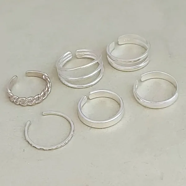 Studio Jewellery Midi And Knuckle Rings | Rings-Double Bar Silver Ring