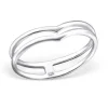 Studio Jewellery Feature & Stacker Rings | Rings-Double Chevron Fine Sterling Silver Ring
