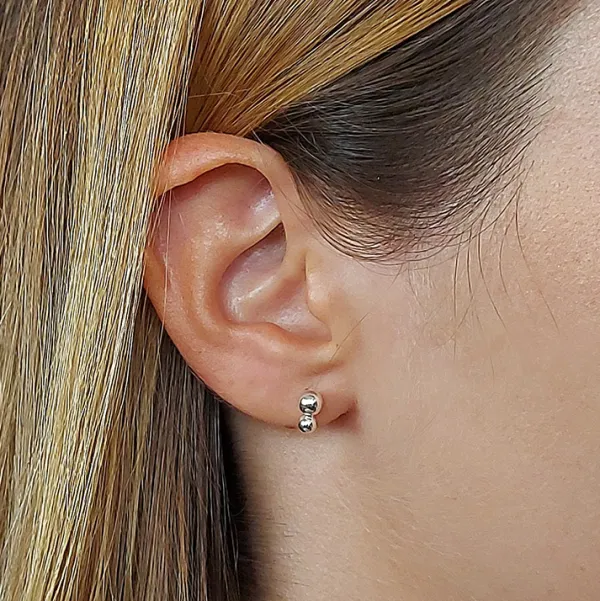 Studio Jewellery Stud Earrings | Earrings-Double Dots Studs