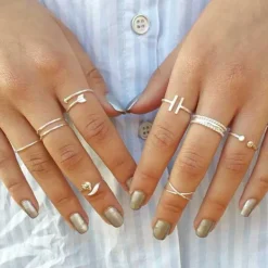 Studio Jewellery Feature & Stacker Rings | Rings-Double Fine Band 925 Sterling Silver Ring