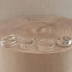 Studio Jewellery Feature & Stacker Rings | Rings-Double Fine Band 925 Sterling Silver Ring