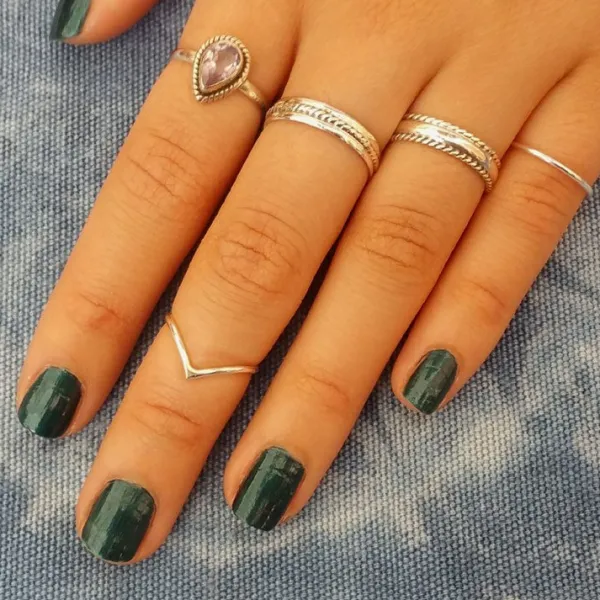 Studio Jewellery Feature & Stacker Rings | Rings-Double Rope Band Silver Ring