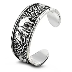 Studio Jewellery Rings | Midi And Knuckle Rings-Elephant Silver Toe Ring