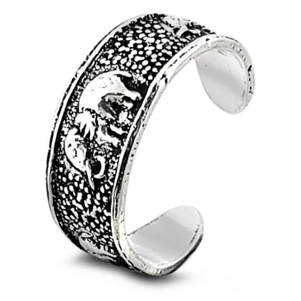 Studio Jewellery Rings | Midi And Knuckle Rings-Elephant Silver Toe Ring