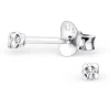 Studio Jewellery Stud Earrings | Earrings-Extra Small Silver Cubic Zirconia Ear Studs