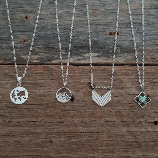 Studio Jewellery Necklaces-Faux Fire Opal Silver Necklace