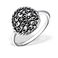 Studio Jewellery Feature & Stacker Rings | Rings-Filigree Circle Sterling Silver Ring