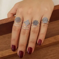 Studio Jewellery Feature & Stacker Rings | Rings-Filigree Circle Sterling Silver Ring