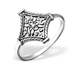 Studio Jewellery Feature & Stacker Rings | Rings-Filigree Patterned Sterling Silver Ring