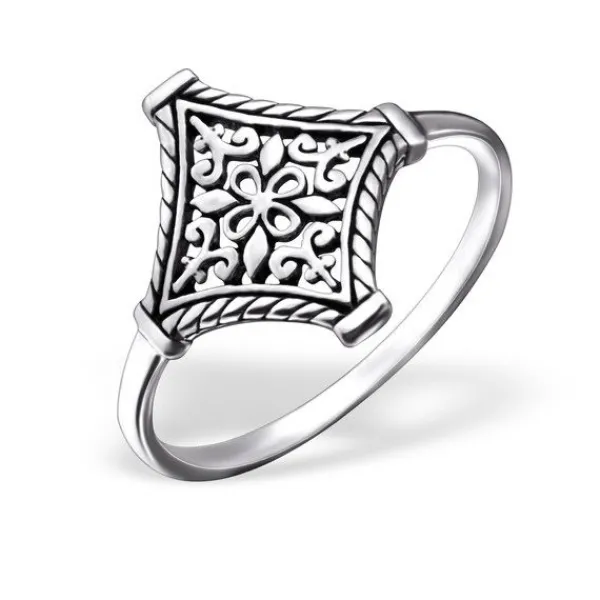 Studio Jewellery Feature & Stacker Rings | Rings-Filigree Patterned Sterling Silver Ring