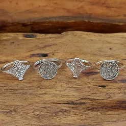 Studio Jewellery Feature & Stacker Rings | Rings-Filigree Patterned Sterling Silver Ring