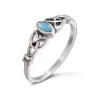 Studio Jewellery Gem Stone Rings | Rings-Fine Celtic Blue Shell Silver Ring