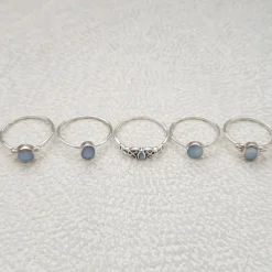 Studio Jewellery Gem Stone Rings | Rings-Fine Celtic Blue Shell Silver Ring