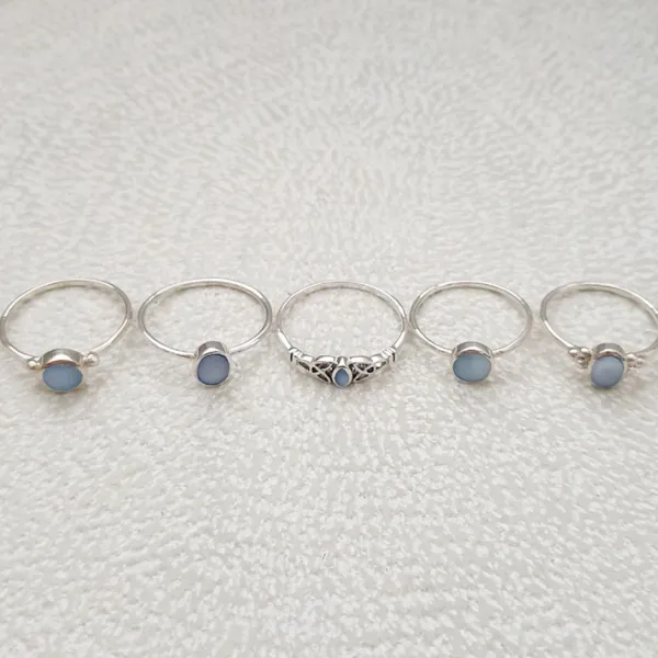 Studio Jewellery Gem Stone Rings | Rings-Fine Celtic Blue Shell Silver Ring