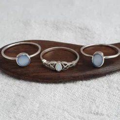 Studio Jewellery Gem Stone Rings | Rings-Fine Celtic Blue Shell Silver Ring