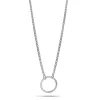 Studio Jewellery Necklaces-Fine Circle Silver Necklace