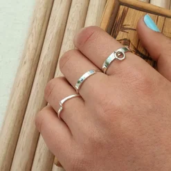 Studio Jewellery Feature & Stacker Rings | Rings-Fine Oblong Face Silver Ring