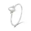 Studio Jewellery Gem Stone Rings | Rings-Fine Oval Mother Of Pearl Silver Ring