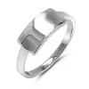 Studio Jewellery Feature & Stacker Rings | Rings-Fine Rectangle Silver Ring