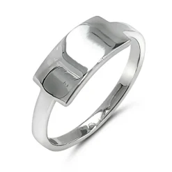 Studio Jewellery Feature & Stacker Rings | Rings-Fine Rectangle Silver Ring
