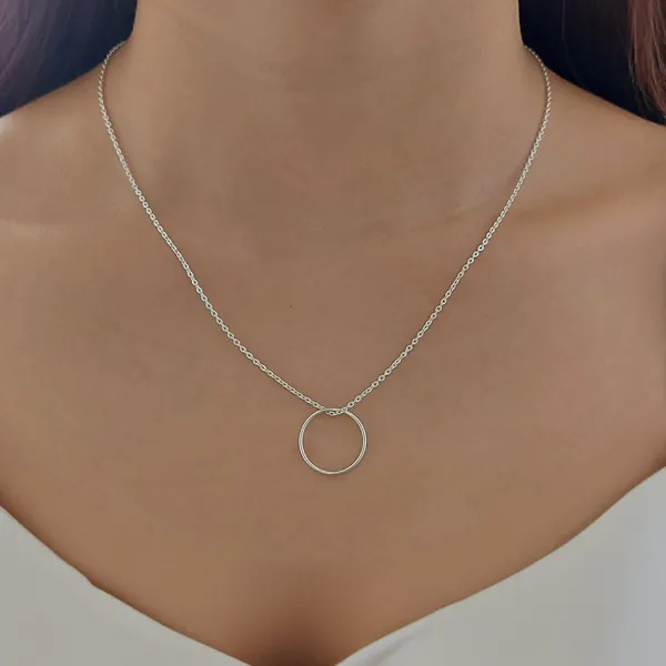 Studio Jewellery Necklaces-Fine Ring & Silver Necklace