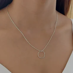 Studio Jewellery Necklaces-Fine Ring & Silver Necklace