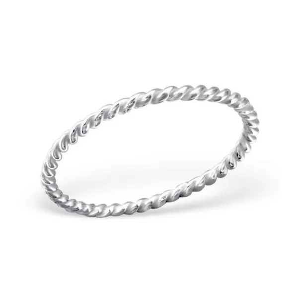 Studio Jewellery Feature & Stacker Rings | Rings-Fine Rope Stacker Sterling Silver Ring