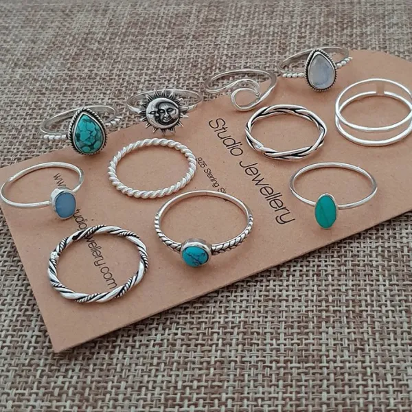 Studio Jewellery Feature & Stacker Rings | Rings-Fine Rope Stacker Sterling Silver Ring