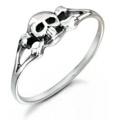 Studio Jewellery Feature & Stacker Rings | Rings-Fine Skull Silver Ring