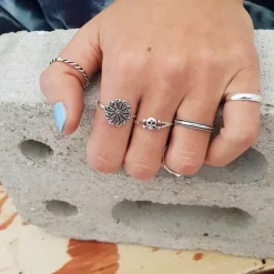 Studio Jewellery Feature & Stacker Rings | Rings-Fine Skull Silver Ring