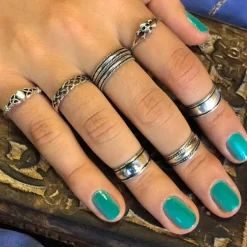Studio Jewellery Feature & Stacker Rings | Rings-Fine Skull Silver Ring