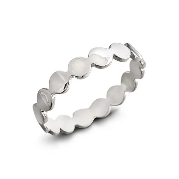 Studio Jewellery Feature & Stacker Rings | Rings-Flat Circle Band Silver Ring