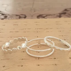 Studio Jewellery Feature & Stacker Rings | Rings-Flat Circle Band Silver Ring