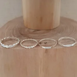 Studio Jewellery Feature & Stacker Rings | Rings-Flat Circle Band Silver Ring