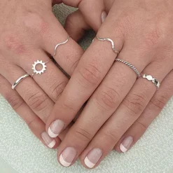 Studio Jewellery Feature & Stacker Rings | Rings-Flat Circle Band Silver Ring